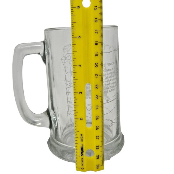 VTG Long John Silvers Columbus Voyage Nautical Sailing Ships Glass Mug Set of 3 - Picture 14 of 16